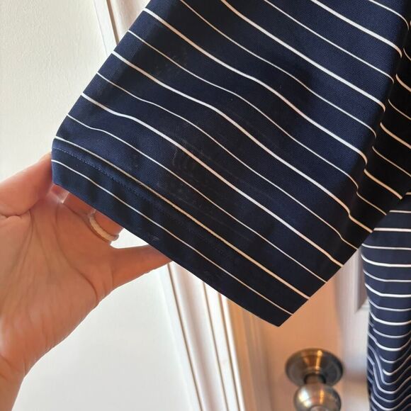 Bobby Jones Performance Moselem Springs Golf Club Stripe Polo Navy XXL - Picture 7 of 13